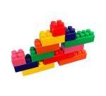 Bidoncino 2 kg di mattoncini colorati da costruzione