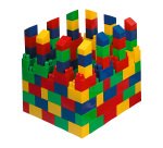 Set 55 mattoni colorati da costruzione ad incastro