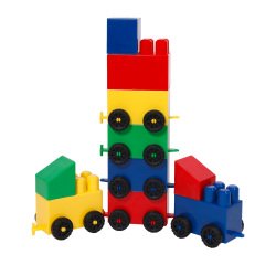 Set 55 mattoni colorati da costruzione ad incastro