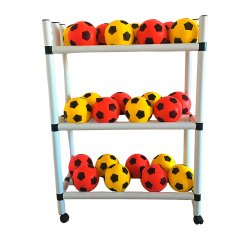 Scaffale portaoggetti in plastica per palloni sportivi