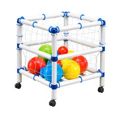 Carrello portaoggetti in plastica per palloni sportivi