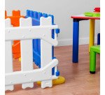 Recinzione certificata per aree gioco bambini 4 pannelli modulari in plastica l 110 x p 5 x h 60 cm