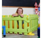Recinzione certificata per aree gioco bambini 4 pannelli modulari in plastica l 110 x p 5 x h 60 cm