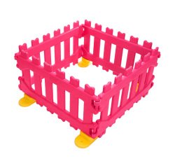 Recinzione certificata per aree gioco bambini 4 pannelli modulari in plastica l 110 x p 5 x h 60 cm