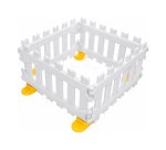 Recinzione certificata per aree gioco bambini 4 pannelli modulari in plastica l 110 x p 5 x h 60 cm
