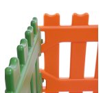 Recinzione certificata per aree gioco bambini 4 pannelli modulari in plastica l 110 x p 5 x h 60 cm