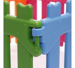 Recinzione certificata per aree gioco bambini 4 pannelli modulari in plastica l 110 x p 5 x h 60 cm