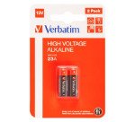 Pilas alcalinas LRV08 E23A (MN21) 12V Verbatim- Blíster 2 pilas