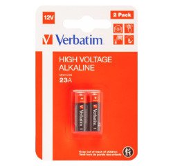 Pilas alcalinas LRV08 E23A (MN21) 12V Verbatim- Blíster 2 pilas
