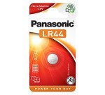 Pila de botón micro alcalina LR44 Panasonic - Blíster de 1 pila