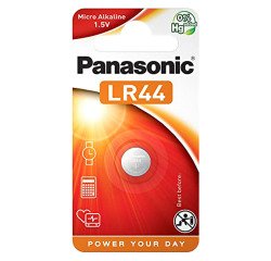 Pila de botón micro alcalina LR44 Panasonic - Blíster de 1 pila
