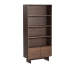 Étagère Norlen en placage de noyer 90 x 190 cm