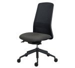 Chaise de bureau Rockit tissu et maille, mécanisme synchrone, dossier haut, soutien lombaire, structure noire