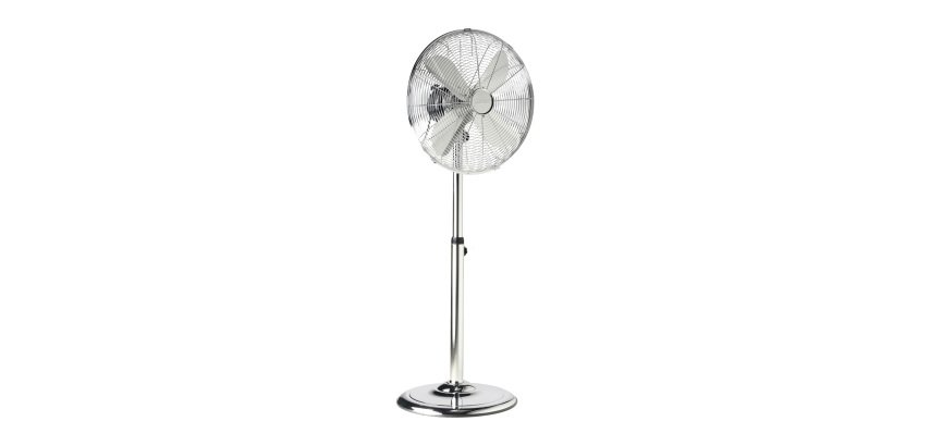 Ventilateur sur pied Ø 40 cm, 50 W chrome - Tristar