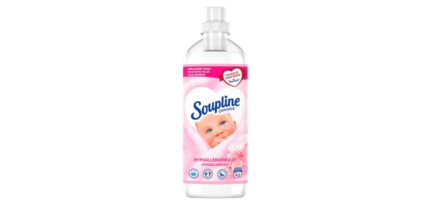 Assouplissant Soupline concentré Hypoallergénique - 42 lavages - Bidon de 840 ml