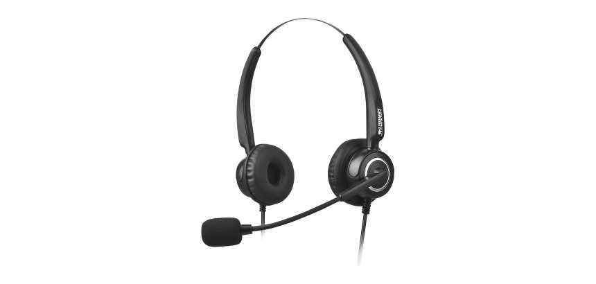 Urban Factory USB HEADSET WITH REMOTE CONTROL- Casque avec fil arceau USB Type-A noir