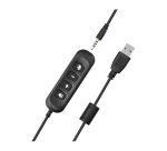Urban Factory USB HEADSET WITH REMOTE CONTROL- Casque avec fil arceau USB Type-A noir