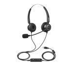Urban Factory USB HEADSET WITH REMOTE CONTROL- Casque avec fil arceau USB Type-A noir