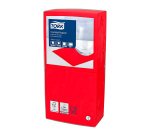 Tovaglioli Tork Cocktail 24 x 24cm – piegatura ¼ - rosso - 200 unità