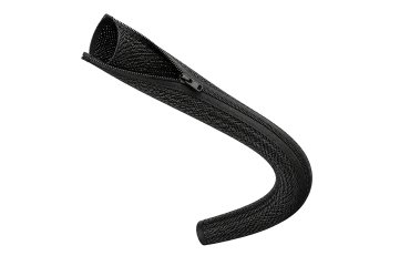 Gaine cache-câbles tressée  Zipi noire L 150 cm avec fermeture éclair