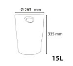 Papierkorb Exacompta Titan Ecobin 15 L - Verschiedene Farben