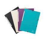 Elastomapjes met 3 kleppen gerecycled polypropyleen Exacompta Titan 24 x 32 cm assorti kleuren