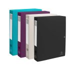 Boite de classement à pression polypropylène recyclé Exacompta Titane - Dos 4 cm couleurs assorties