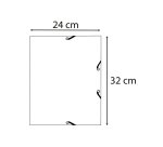 Elastomapjes met 3 kleppen gerecycled polypropyleen Exacompta Titan 24 x 32 cm assorti kleuren