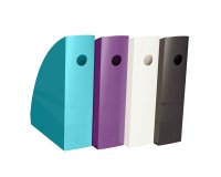 Lot de 4 porte-revues Exacompta Titane Mag-Cube couleurs assorties