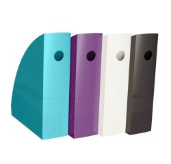 Lot de 4 porte-revues Exacompta Titane Mag-Cube couleurs assorties