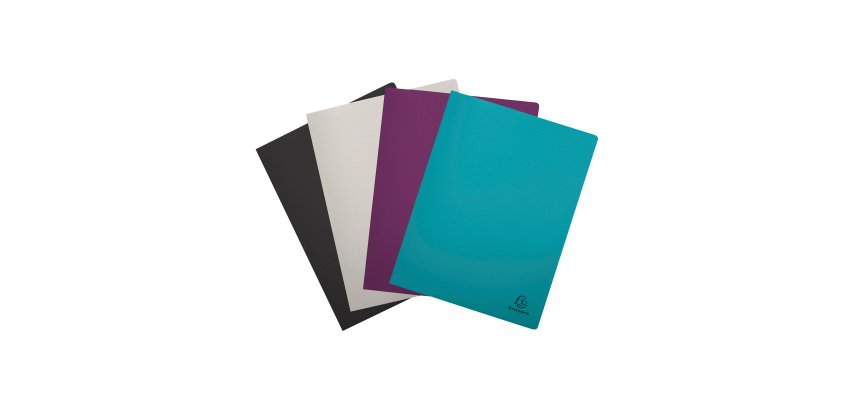 Protège-documents Exacompta Titane polypropylène recyclé  A4 50 pochettes - 100 vues couleurs assorties