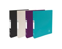 Classeur 2 anneaux polypropylène recyclé Exacompta Titane - Dos 3 cm couleurs assorties