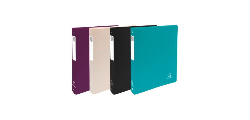 Recycled Polypropylene 4-Ring Binder Exacompta Titan - 3 cm Spine Assorted Colors