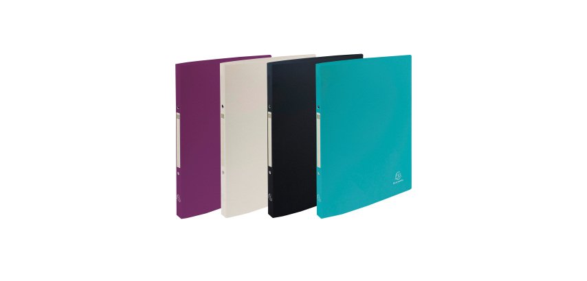Polypropylene Ring Binder 2 Recycled Titanium - Spine 1.5 cm Assorted Colors