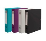 Boite de classement à pression Polypropylène recyclé Exacompta Titane - Dos 8 cm couleurs assorties