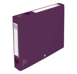 Boite de classement à pression polypropylène recyclé Exacompta Titane - Dos 4 cm couleurs assorties