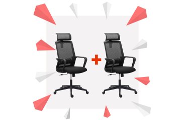 Sedia Spritz con poggiatesta colore nero 1 + 1 in omaggio
