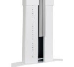 Bureau droit blanc réglable L 160 cm piètement "L" métal Essens