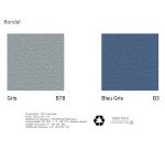 Universal acoustic screen panel in fabric, 35 cm high for individual desks