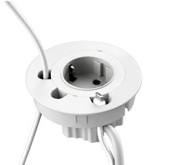 Prise electrique encastrable Versadot Cable diamètre 80 mm + 3 trous passe-câbles