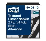 Tovaglioli Tork Dinner Textured 39 x 39cm – piegatura ¼ - nero - 50 unità