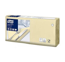 Tovaglioli Tork Lunch 33 x 33cm – piegatura ¼ - champagne - 200 unità
