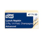 Tovaglioli Tork Lunch 33 x 33cm – piegatura ¼ - champagne - 200 unità