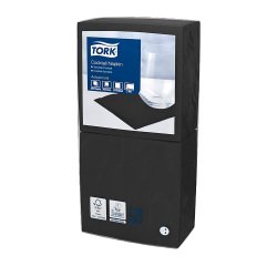 Tovaglioli Tork Cocktail 24 x 24cm – piegatura ¼ - nero - 200 unità