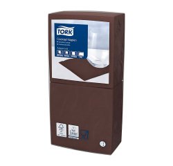 Tovaglioli Tork Cocktail 24 x 24cm – piegatura ¼ - marrone - 200 unità