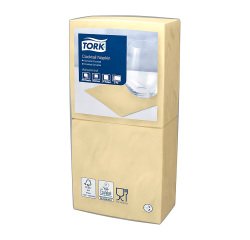 Tovaglioli Tork Cocktail 24 x 24cm – piegatura ¼ - champagne - 200 unità