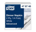 Tovaglioli Tork Dinner 39 x 39cm – piegatura ¼ - bianco - 150 unità