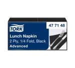 Tovaglioli Tork Lunch 33 x 33cm – piegatura ¼ - nero - 200 unità