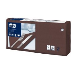 Tovaglioli Tork Lunch 33 x 33cm – piegatura ¼ - marrone - 200 unità