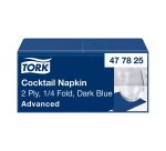 Tovaglioli Tork Cocktail 24 x 24cm – piegatura ¼ - blu - 200 unità